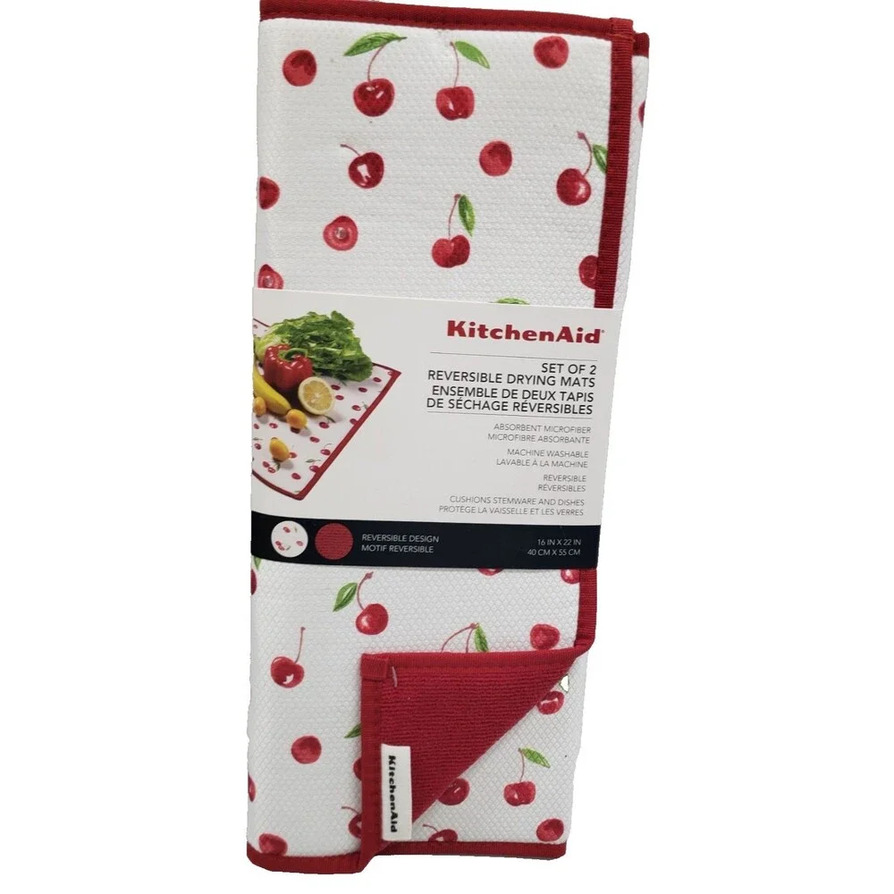 Set of 2 Same Reversible Microfiber Drying Mats(16